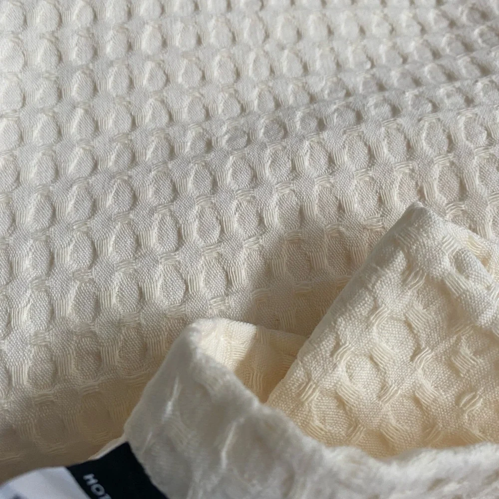Hotel Collection Luxurious Waffle Weave Fabric Shower Curtain - Beige/Taupe